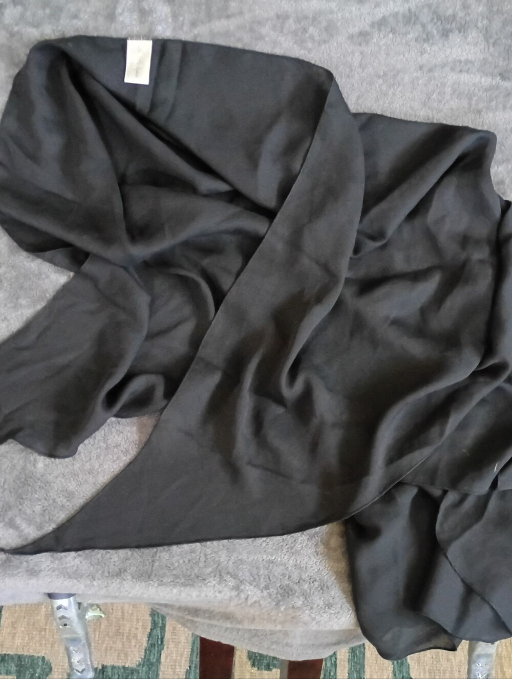 Vintage Sheer Black Tie Wrap Skirt Or Bathing Suit Cover